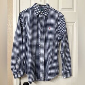 Ralph Lauren Navy and White Checkered Shirt